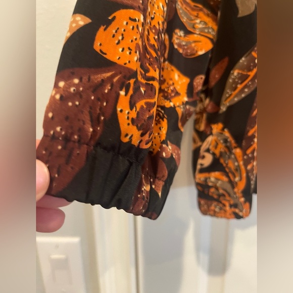 Vintage 90s Blair Leaf Floral Print Jacket Size L - Picture 2 of 6